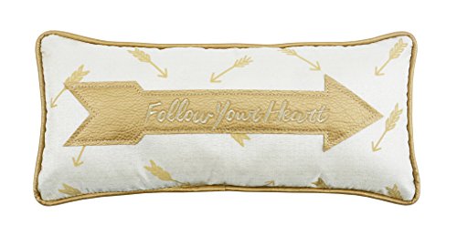 Comfy Hour 18"X8" Follow Your Heart Throw Golden Arrow Accent Pillow Throw Pillow Simple Cushion