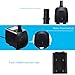 INTSUN 220 GPH (800L/H, 12W) Submersible Water Pump for Fish Tank, Aquarium, Fountain, Pond, Small Silent 12 LED Colorful Pump Lights with 2 Nozzle, 6 Feet Power Cord
