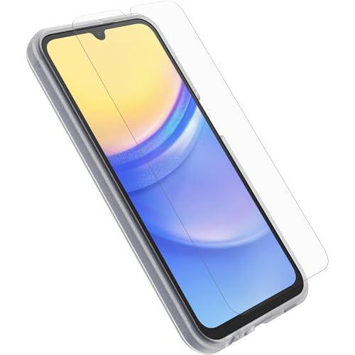 OtterBox Bundle per Samsung Galaxy A15/A15 5G Cover React Series, Testata a Norme Mil-Std 810G + Protezione Schermo Vetro Glass, Trasparente