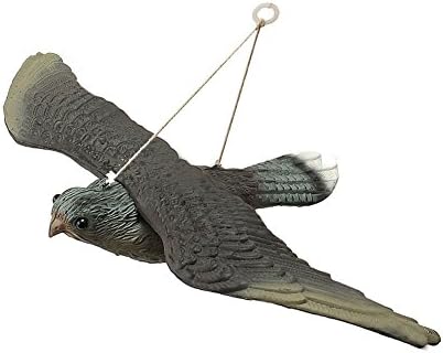 Carole4 Flying Hawk Decoy Bird Deterrant, Fake Bird Hunting Decoy Scarer, Lifelike With Hanging Strings Garden Decoration And Bird Repeller
