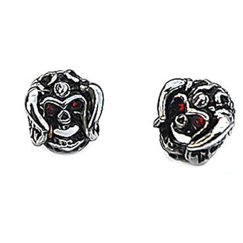 Epinki Stainless Steel Stud Earrings Mens Vintage Punk Rock