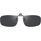 CAXMAN Polarized Clip On Sunglasses Over Prescription Glasses for Men Women UV Protection