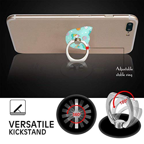 Ring Holder Unicorn with Ice Cream Cat Type Ring Cell Phone Stand Adjustable 360° Rotation Phone Stand for IPad Phone X/6/6s/7/8/8 Plus/7, Galaxy S9/S9 Plus/S8/S7 Android Smartphone - Thumbnail 3