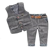 TAOJIAN Baby Vintage Style and Wedding Tuxedo Waistcoat Outfit Suit