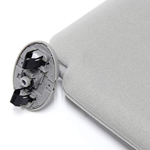 Wisamic Sun Visor Assembly with Mirror Left Driver Side for 2007-2011 Toyota Camry Hybrid, Replace 74320-06780-B0, Grey (NO Sunroof)