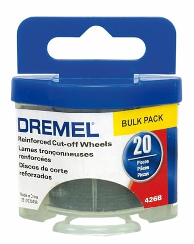 Dremel 426B Fiberglass Reinforced Cut-Off Wheels, 1/32-Inch (0.8 mm) Wheel Diameter, Rotary Tool Cutting Disc Accessory, 20 Pieces