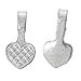 Rockin Beads Brand, 200 Glue on Heart Bails Pendant Hanger Silver Plated 16x8mm
