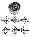 Butler in the Home Airplane Shaped Paper Clips 35 Count in Silver Tin and Silver Gift Box Great For Paper Clip Collectors or Plane and Pilot Lovers (Cool Gray)