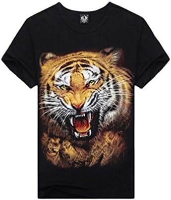 Kairuun Men's 3D Digital Printed Luminous Short Sleeve T-Shirt Novelty Glow in The Dark Summer Shirt Tees