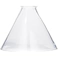 B&P Lamp® Clear Glass Deep Cone Shade with 7 Inch Bottom Diameter and 2 1/4 Inch Lipped Top Fitter