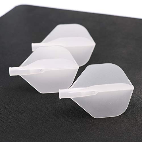 CUESOUL TERO AK4 Standard Dart Flights with 7 Colors,Set of 3 pcs (Black) (Clear)
