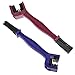 AWEHIRU COSMOS 2 Pcs Bike Bicycle Chain Washer Cleaner Cleaning Brush (Blue and Red Color)