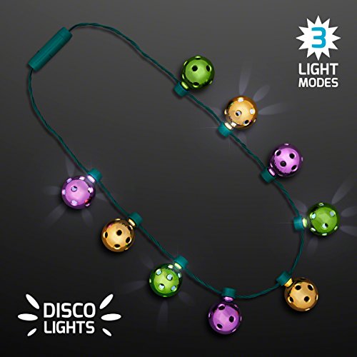 Disco Lights Mardi Gras Party Necklace