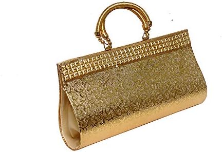 Latest Crystal/Bridal/Wedding/Party Clutches for Women-Golden Color