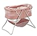 Big Oshi Emma Newborn Baby Bassinet - Portable Bassinet for Boys or Girls - Perfect for Bedside, Indoors, or Outdoors - Lightweight for Travel - Canopy Netting Cover - Wood Bed Base, Pink