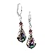 Antique Inspired Vintage Victorian Dangle Drop Earrings for Women - Colored Austrian Crystal Leverback Earrings - Jewelry Gift for Her (Electra)