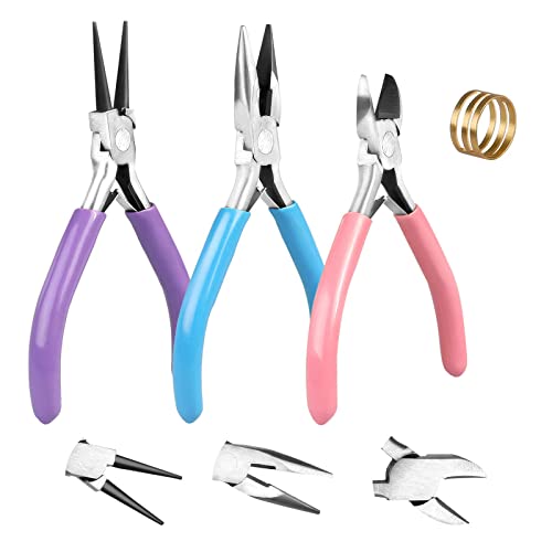 Svalor Jewelry Pliers 3 Pliers Jewelry Making Tools with Ring Opener for Jewelry Cutting