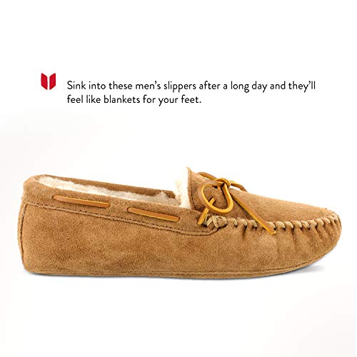 minnetonka men's sheepskin softsole moccasins