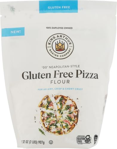 KING ARTHUR GLUTEN FREE PIZZA FLOUR: CRISPY NEAPOLITAN-STYLE CRUST – 32 OZ BOX, PERFECT FOR GF BAKING, CELIAC-FRIENDLY, 00 PIZZA DOUGH MIX