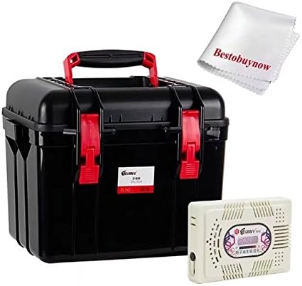 EIRMAI Moistureproof Cabinet Waterproof Case (Dry Box) Shockproof Dry Storage Box for Lens & Cameras(Canon , Nikon , Sony and etc ),Accommodate 1 DSLR + 6 lenses,Black & Red