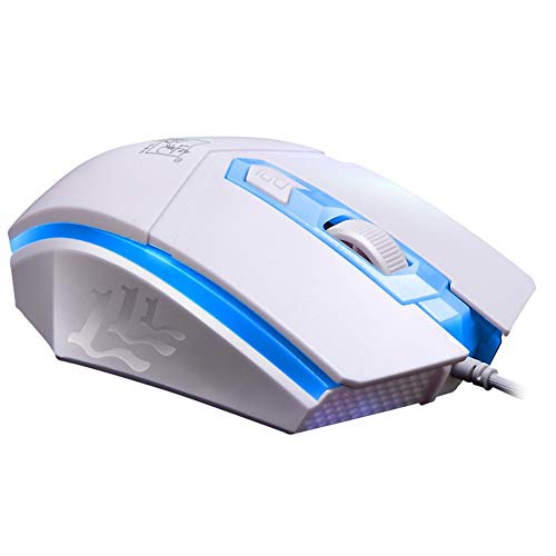 COM1950s 104 Keys Gaming Keyboard 1 Set Anti-Splash Wired Mult Punk Gaming Keyboard Mouse Office for PC Computer (White)