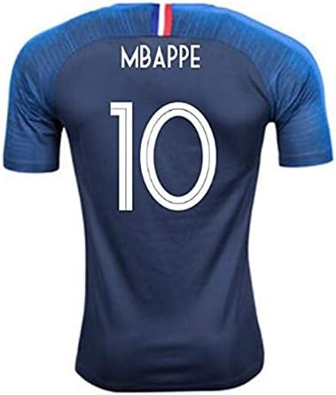 Redrun 2018 National Soccer Team France Mbappe 10 Home Men's Jersey Color Blue