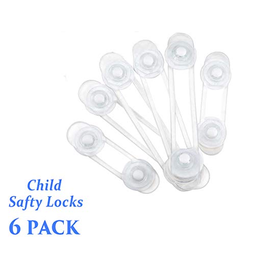 Child Safety Lock Child Safety Cabinet Locks Baby Proofing Tools Not Required Uses 3M Adhesive with Drawers, Appliances, Toilet Seat, Fridge and Oven and Latch System Baby Safety Locks 6 Pack