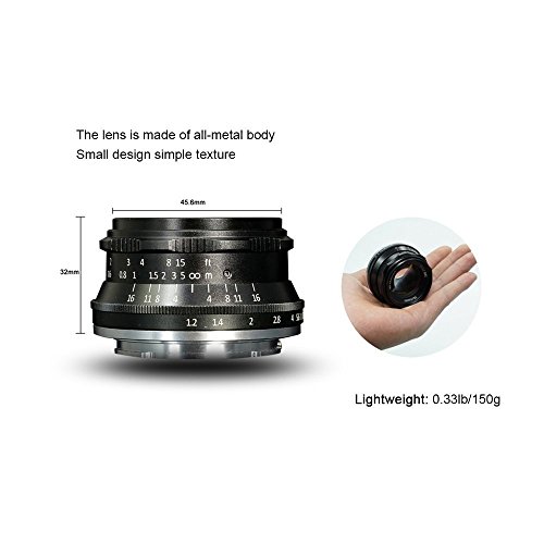 7artisans Objectif 35mm F1.2 à Mise au Point Manuelle APS-C pour Les appareils Photo sans Miroir compacts Fuji X-A10 X-A2 X-A3 A-at X-M1 XM2 X-T10 X-T2 X-T20 X- Pro1 X-Pro2 X-E1 X-E2 E-E2s X-E3 - Image 2