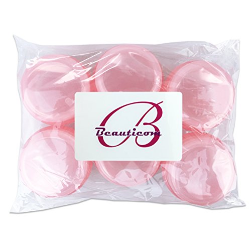 Beauticom 24 Pieces 50G/50ML Pink Frosted Container Jars with Inner Liner for Lotion, Toners, Lip Balms, Makeup Samples - BPA Free