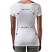 Women's Sweatproof Undershirt - Scoop Neck T-Shirt with Underarm Sweat Pads - Slim Fit - Aluminum-Free Alternative - White - Small