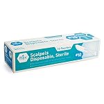 41WfntN5R5L. SS150 Medpride-Disposable-Scalpel-Blades-10-Sharp-Tempered-Stainless-Steel-Blades-Pack-of-10-Sterile-Scalpel-Knives-Plastic-Handle-Individual-Pouches-for-Dermaplaining-Podiatry-Crafts-More
