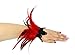 L'VOW Real Nature Feather Cuffs for Game Party Halloween Pack of 2 Red