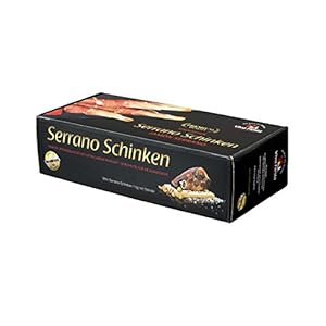 Mini Serrano-Schinken 1 kg mit Schinkenhalterung im Geschenkkarton