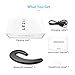 Bluetooth Headset, Single Bluetooth Ear-Hook, Wireless Headphones with Mic, Painless Wearing Sport Earpiece with in-Ear Tip, Easy Pairing Earbud for Business Car, Compatible for Samsung iPhone (M)