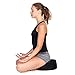 Incline Fit Buckwheat Filled Round Meditation Cushion, Black