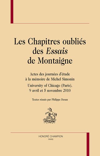 Les  chapitres oubliés des 