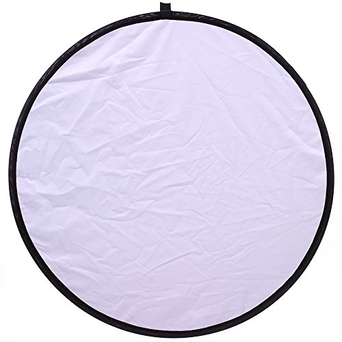5 in 1 Photo Video Reflectors 12 inch (30cm) Collapsible Multi-Disc Light Round Photography Reflector with Bag -Translucent, Silver, Gold, White and Black - Thumbnail 4