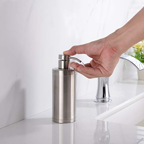 GICASA Premium Stainless Steel Countertop Soap Dispenser, Liquid Hand Soap Dispenser for Kitchen and Bathroom