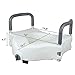 Vaunn Medical Elevated Raised Toilet Seat & Commode Riser with Removable Handles and Locking Mechanism, White
