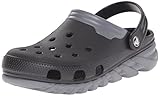 crocs Unisex Duet Max Clog, Black/Charcoal, 9 M US Men / 11 M US Women
