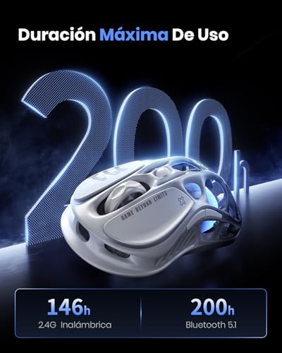 GravaStar Mercury M1 Pro 4K Hz Wireless Gaming Mouse, Ultralight Magnesium Alloy Gaming Mouse, PAW3395 Sensor, 26000 dpi, RGB, 5 Programmable Buttons