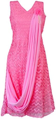 Sky Heights Girls' Red Net Gown