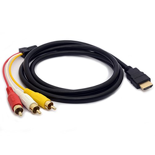 1.5M HDMI Male to 3 RCA Cable Audio Video AV Adapter Extension Code for TV HDTV DVD 1080P M/M Converter Goldplated Connector