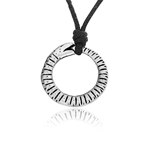 Dan's Jewelers Serpent Snake Ouroboros Pendant Necklace, Fine Pewter Jewelry