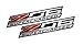 ERPART Z06 Supercharged Highly Polished Aluminum Emblem Compatible with Chevy Chevrolet Corvette C6 C7 in Red Black Silver (Pack of 2)