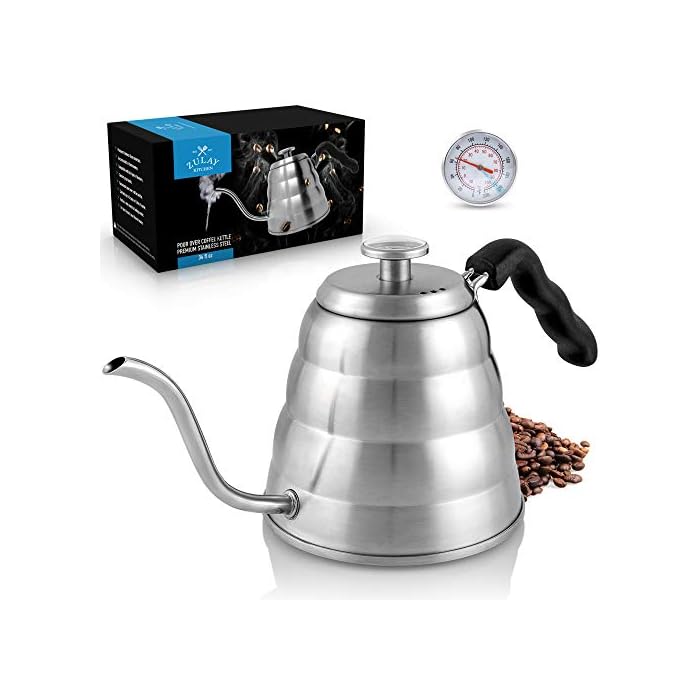 Buy Zulay Premium Pour Over Coffee Kettle 34 Fl Oz 1 Liter Top