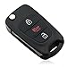 NEVERLAND 3 Buttons Remote Flip Entry Key Fob Case Shell Uncut Blank Blade for KIA Soul 2010-2011 2012 2013