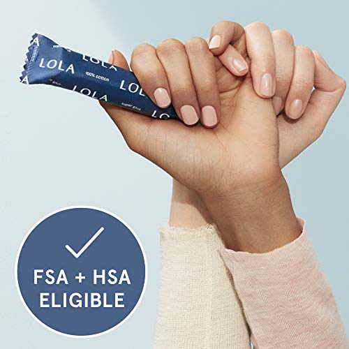 LOLA Organic Cotton Unscented Tampons, Regular Absorbency 80 Count