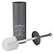 Home Basics Paris MATT Toilet Brush Holder, Grey
