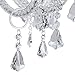Ridgeyard Clear 10 Lights Modern Luxurious K9 Crystal Chandelier Candle Pendant Lamp Ceiling Living Room Lighting for Dining Bedroom Hallway Entryway Idea Decoration (Clear)